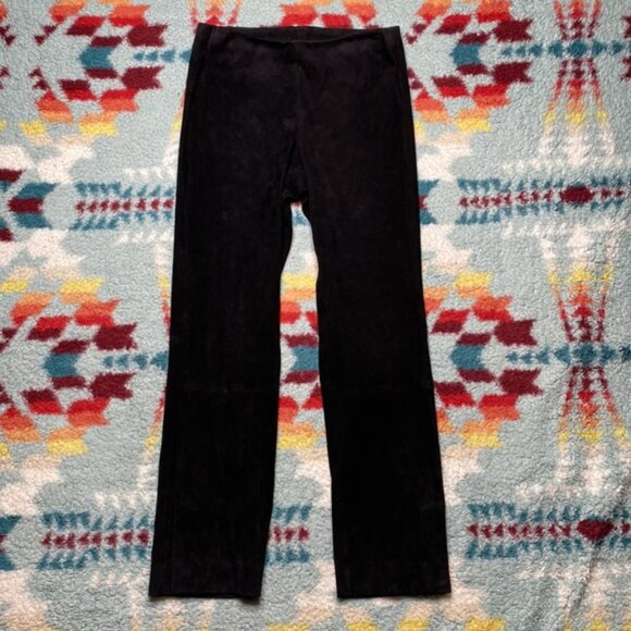 Vince Stretch Suede Split Hem Crop Legging - Picture 3 of 7